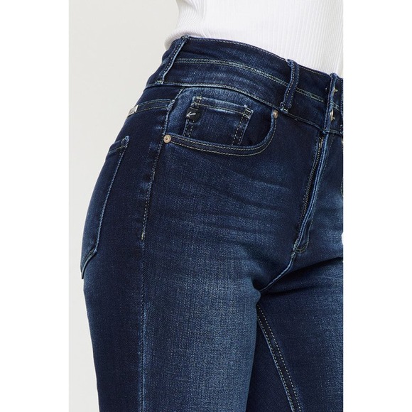 KANCAN High Rise Wide Waistband Skinny Bootcut Jeans - Picture 8 of 10